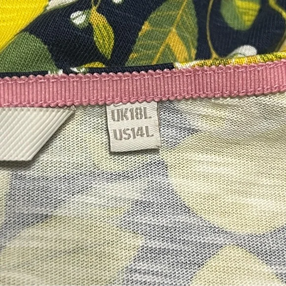 Boden Florrie Lemon Print Cotton Jersey Dress Size 14L - Picture 5 of 7